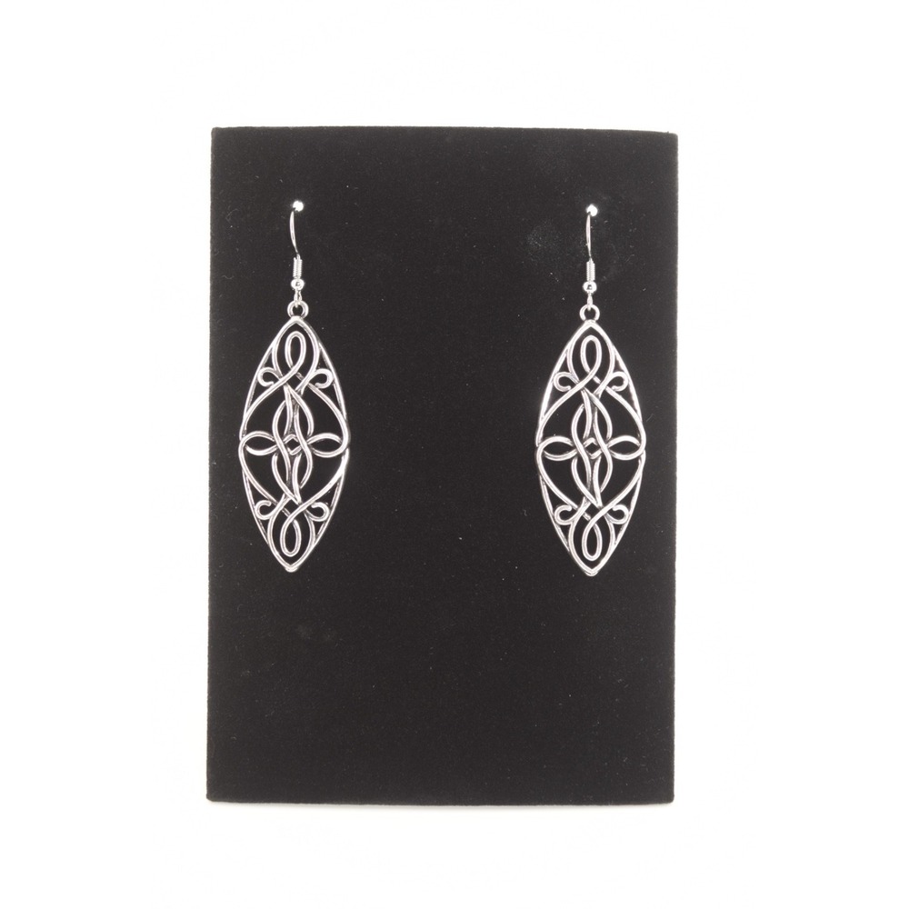 Paparazzi Tropical Trend Silver Filigree Dangle Hook Earrings